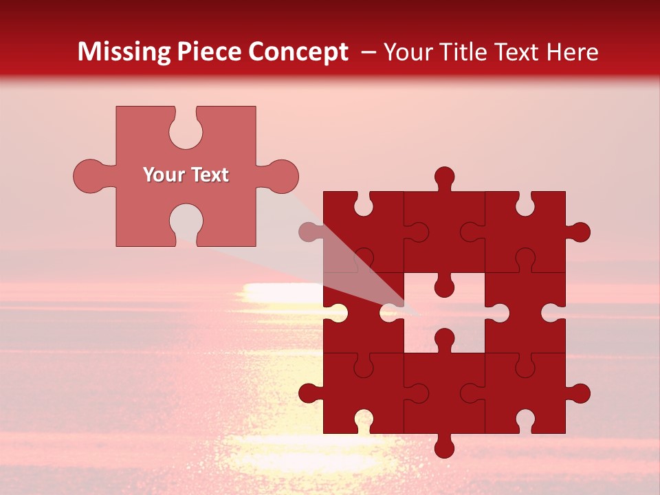 Reflection Shore Red PowerPoint Template