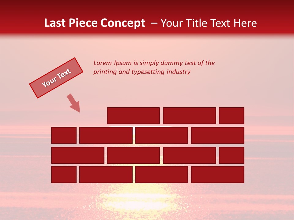 Reflection Shore Red PowerPoint Template