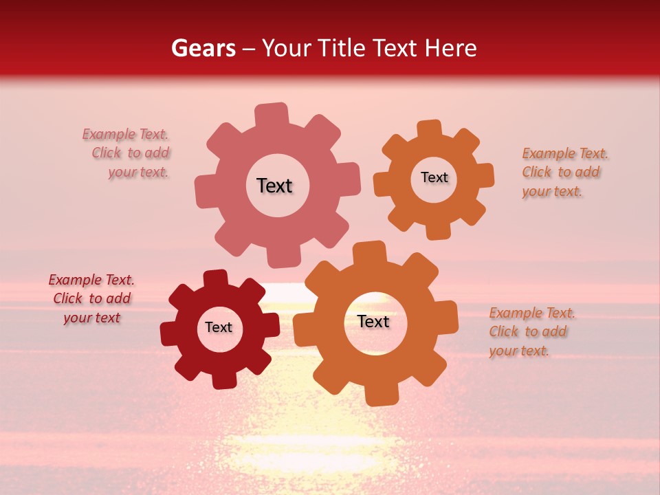 Reflection Shore Red PowerPoint Template