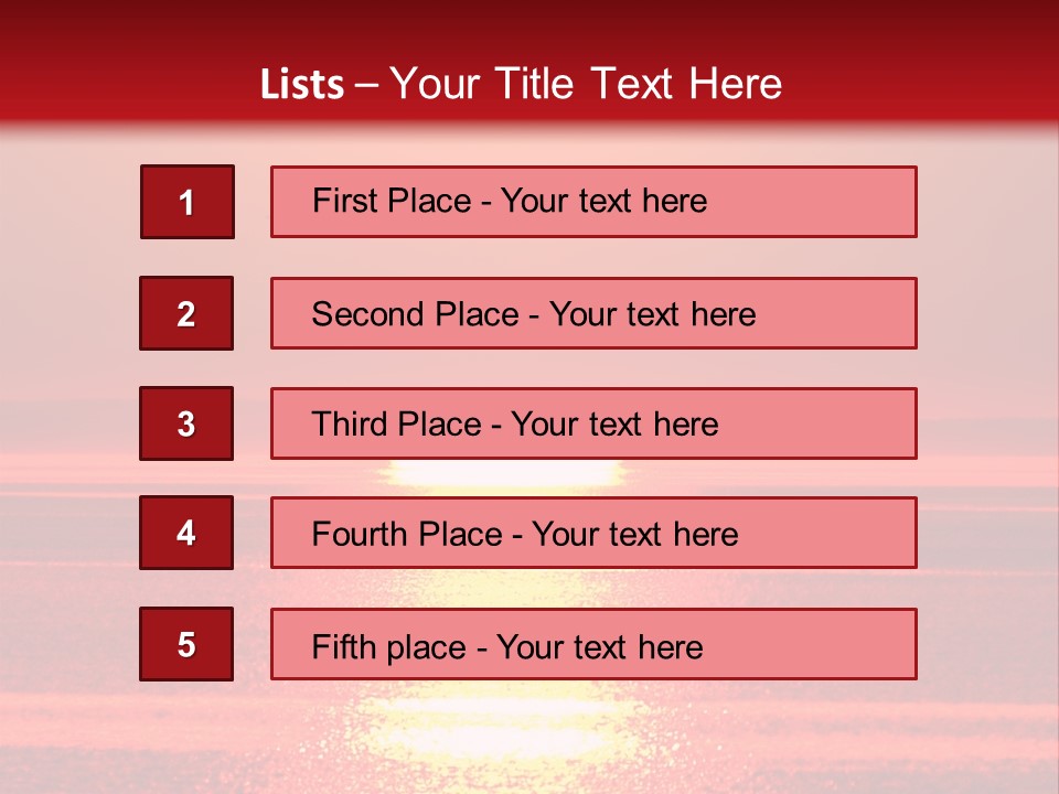 Reflection Shore Red PowerPoint Template