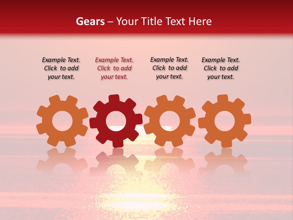 Reflection Shore Red PowerPoint Template