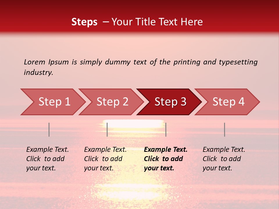Reflection Shore Red PowerPoint Template
