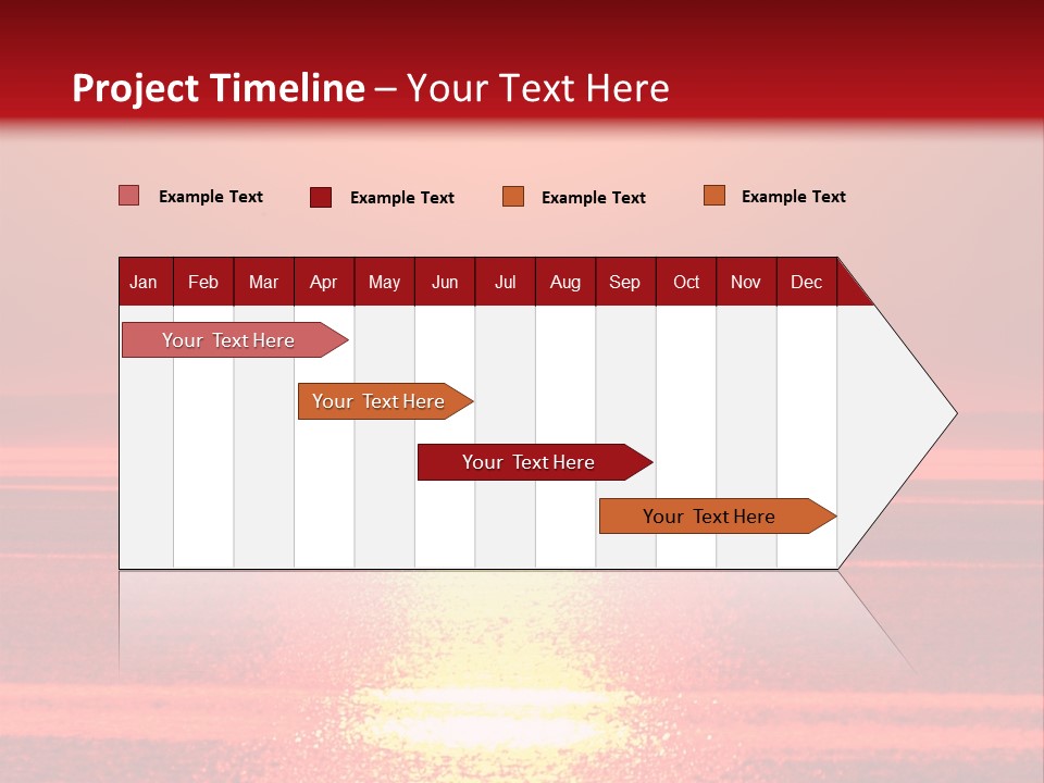 Reflection Shore Red PowerPoint Template