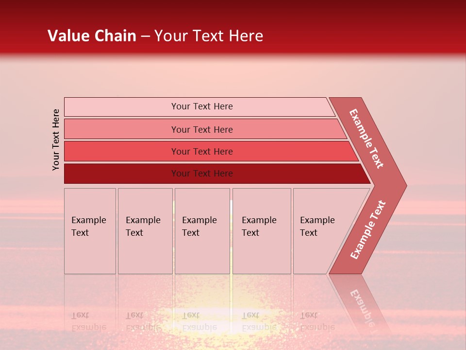 Reflection Shore Red PowerPoint Template