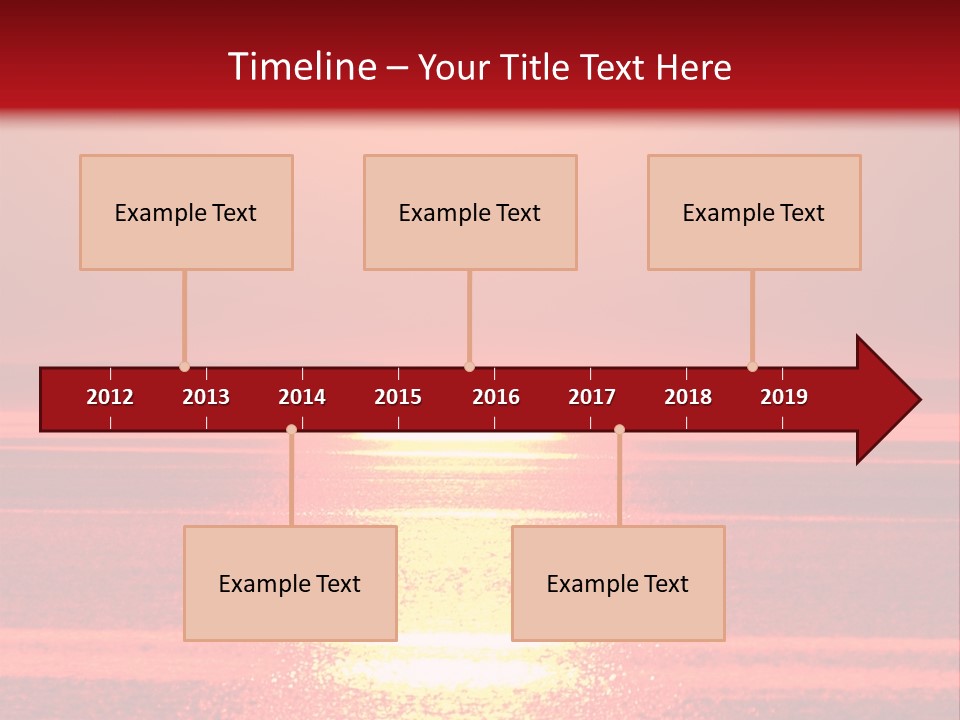 Reflection Shore Red PowerPoint Template