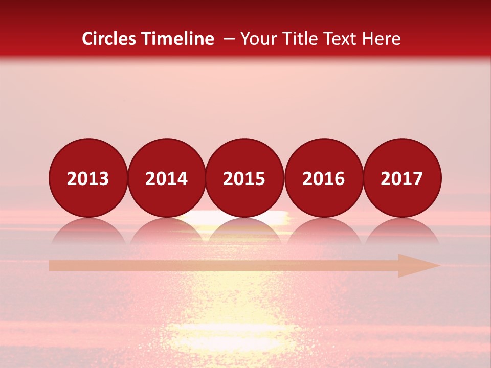 Reflection Shore Red PowerPoint Template