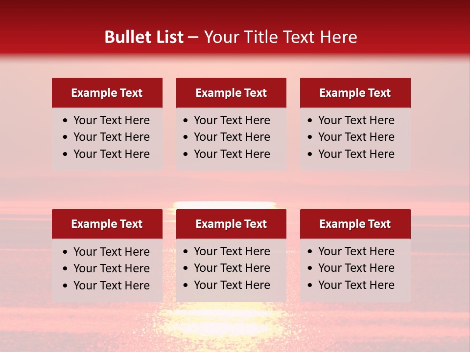 Reflection Shore Red PowerPoint Template