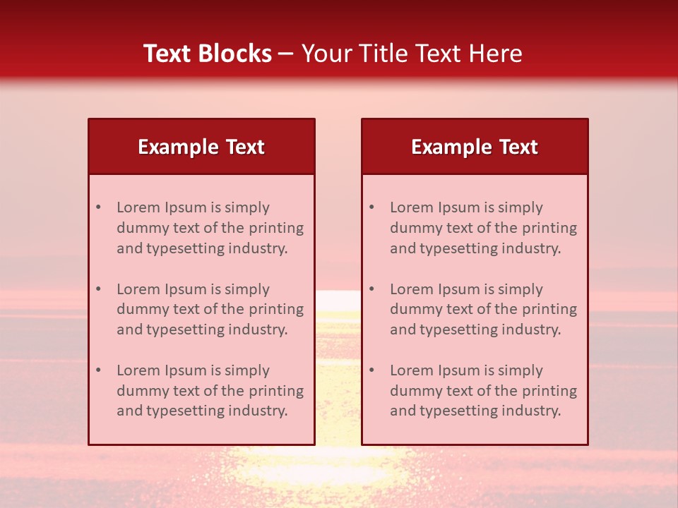 Reflection Shore Red PowerPoint Template