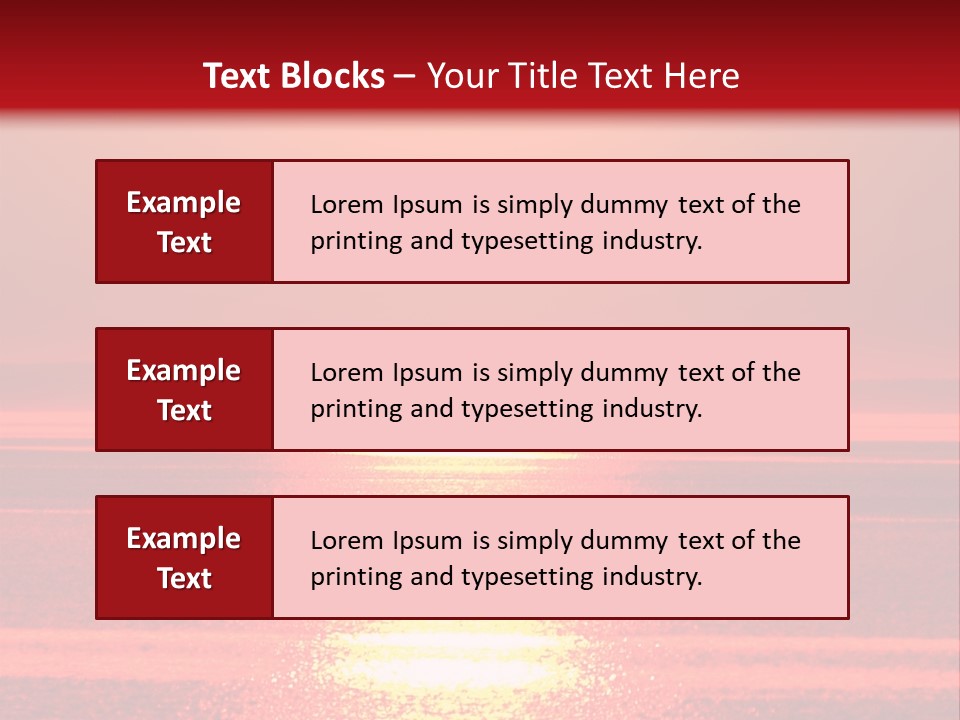 Reflection Shore Red PowerPoint Template