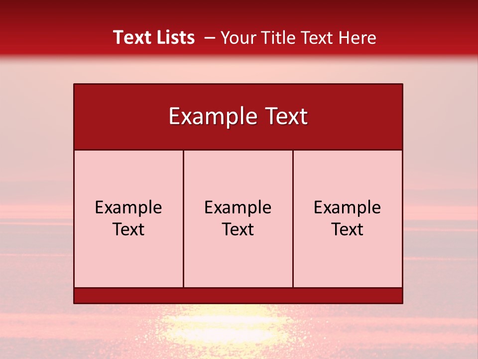 Reflection Shore Red PowerPoint Template