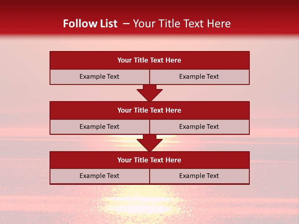 Reflection Shore Red PowerPoint Template