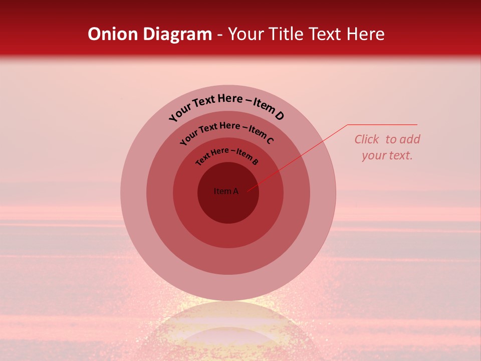 Reflection Shore Red PowerPoint Template