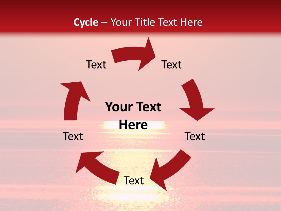 Reflection Shore Red PowerPoint Template