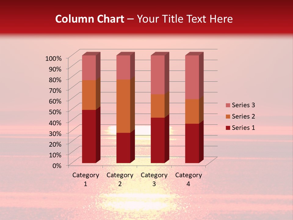 Reflection Shore Red PowerPoint Template