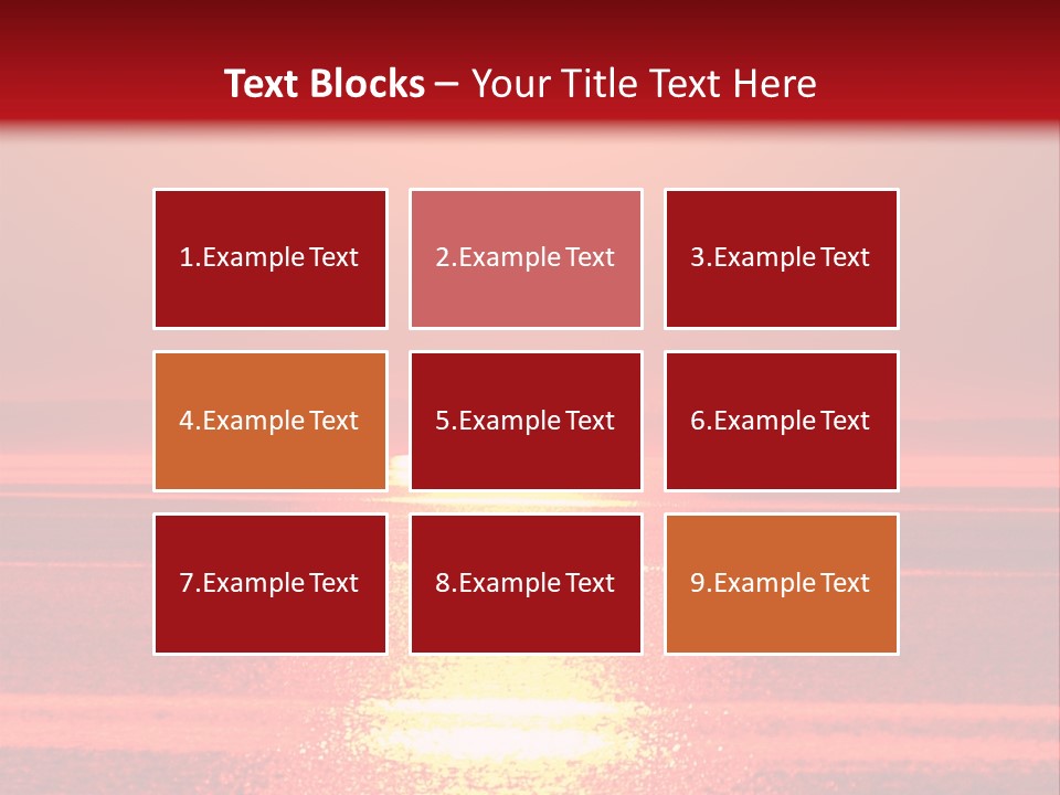 Reflection Shore Red PowerPoint Template
