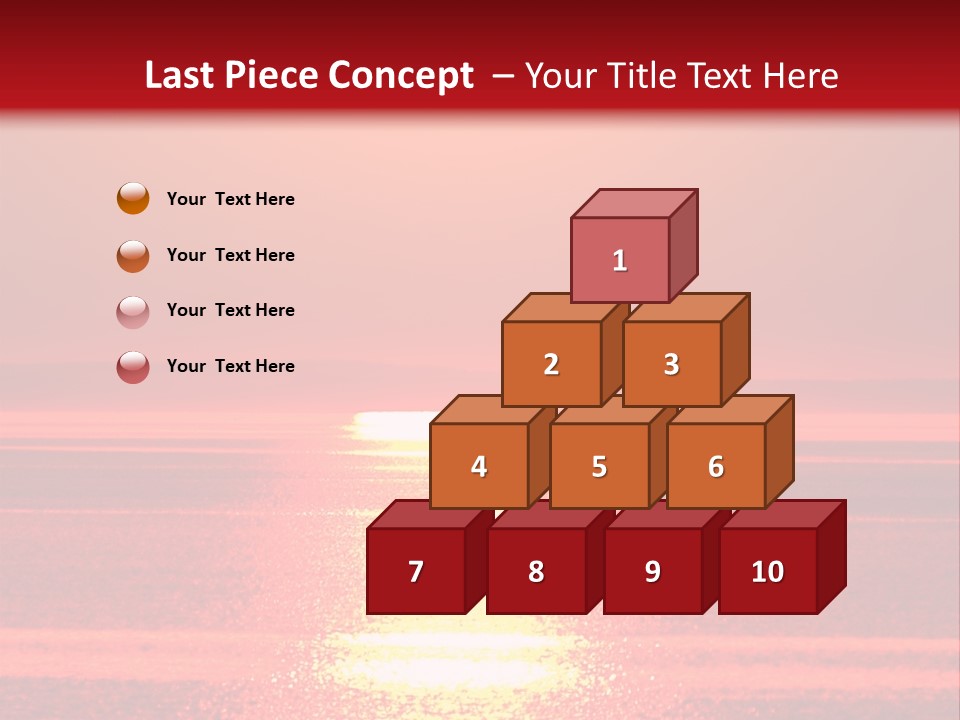 Reflection Shore Red PowerPoint Template