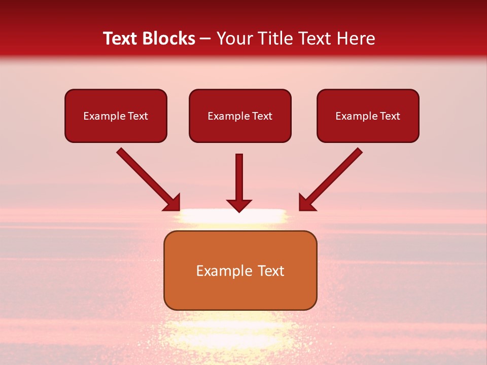 Reflection Shore Red PowerPoint Template
