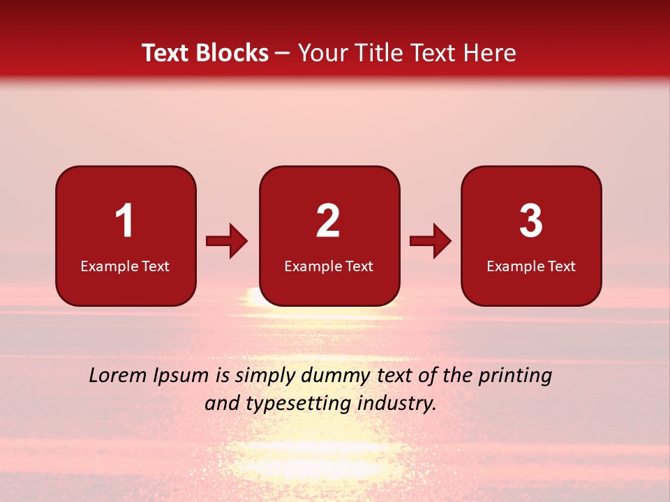 Reflection Shore Red PowerPoint Template