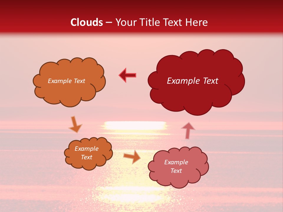 Reflection Shore Red PowerPoint Template