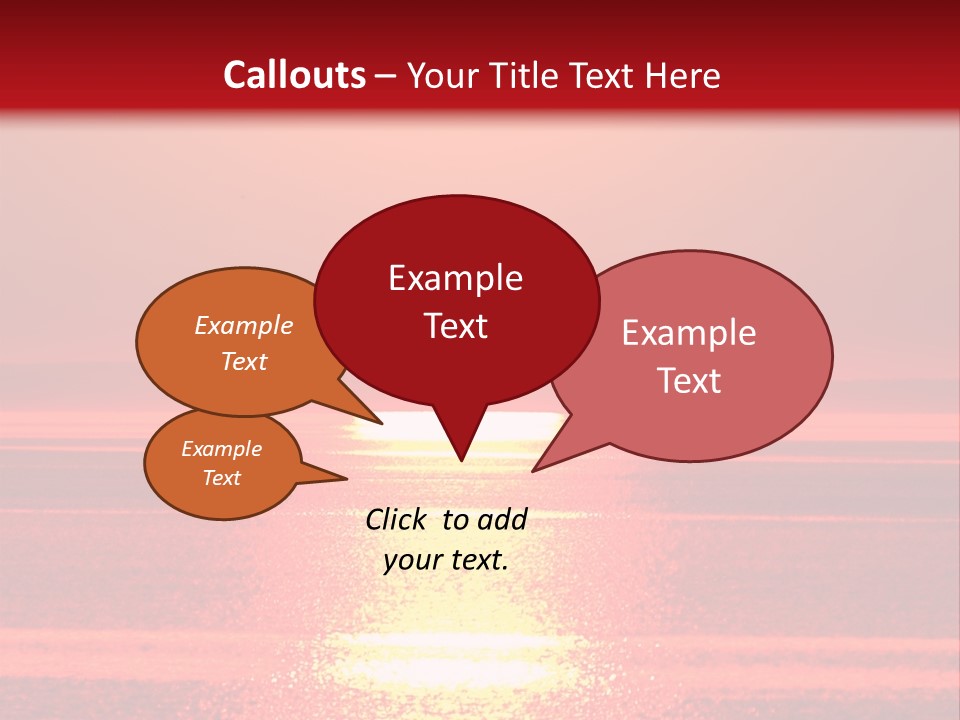 Reflection Shore Red PowerPoint Template