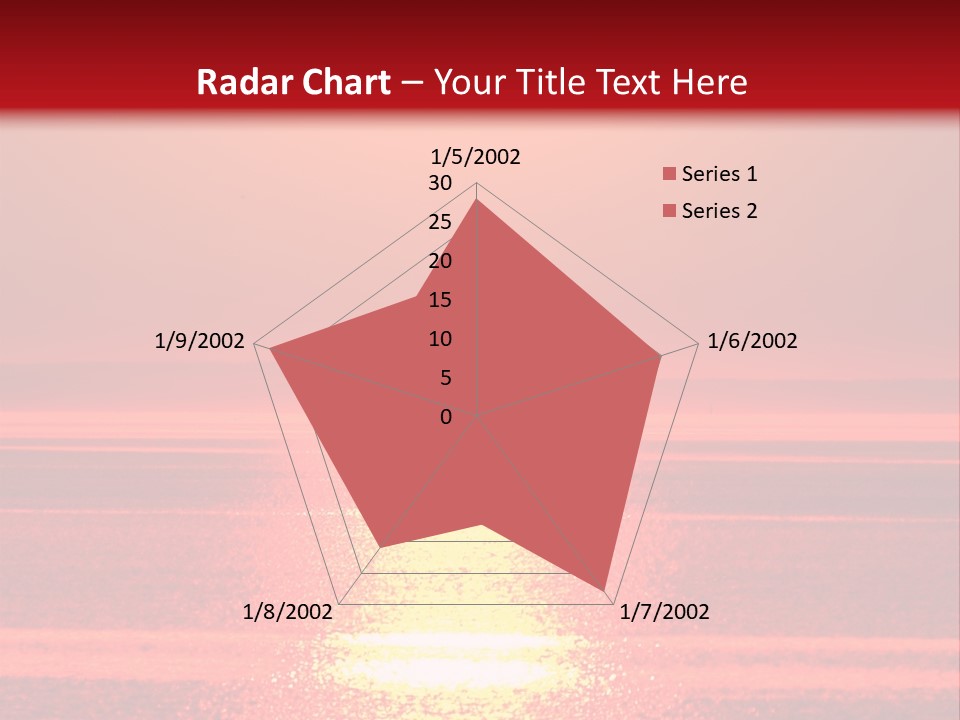 Reflection Shore Red PowerPoint Template