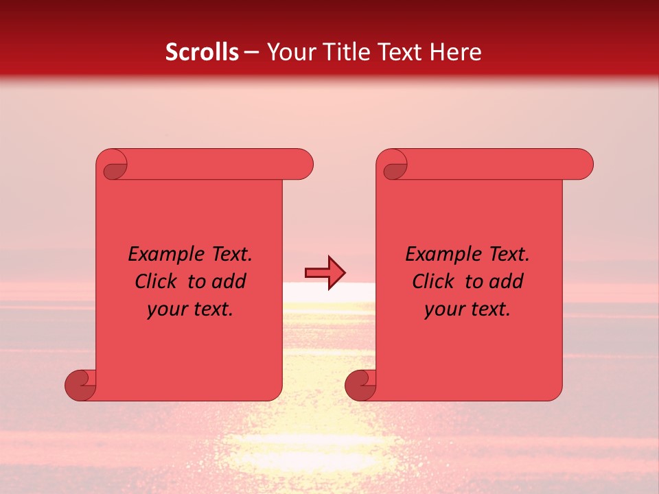 Reflection Shore Red PowerPoint Template