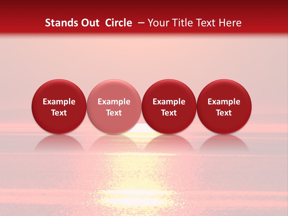 Reflection Shore Red PowerPoint Template