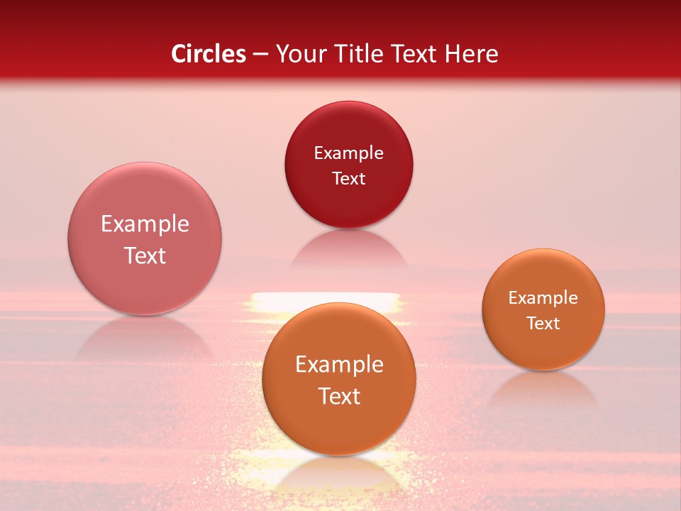 Reflection Shore Red PowerPoint Template