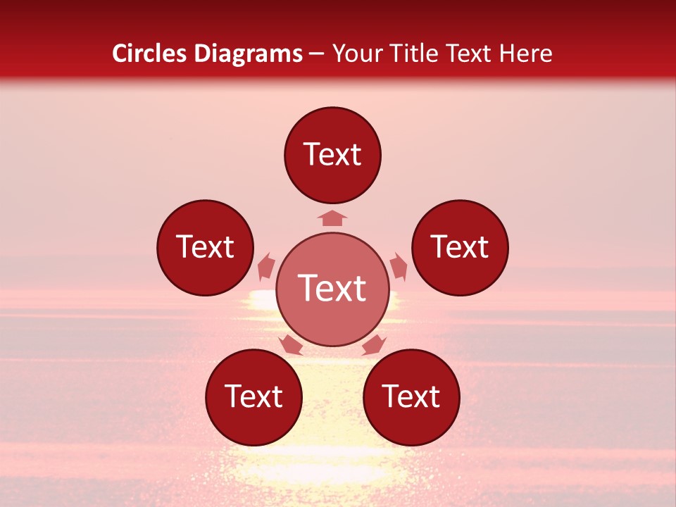 Reflection Shore Red PowerPoint Template