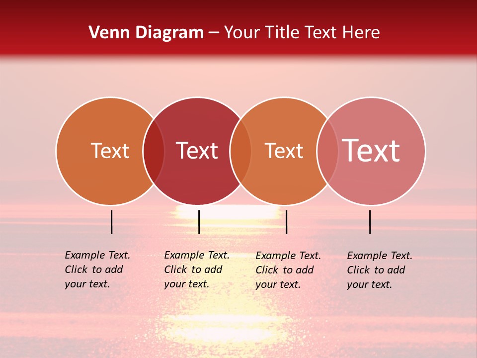 Reflection Shore Red PowerPoint Template