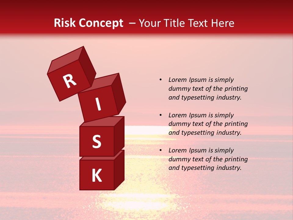 Reflection Shore Red PowerPoint Template