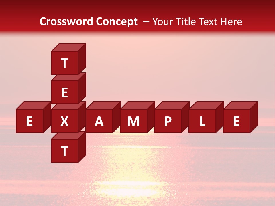Reflection Shore Red PowerPoint Template