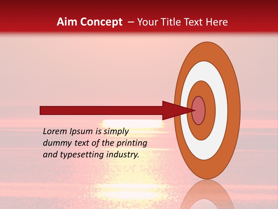 Reflection Shore Red PowerPoint Template