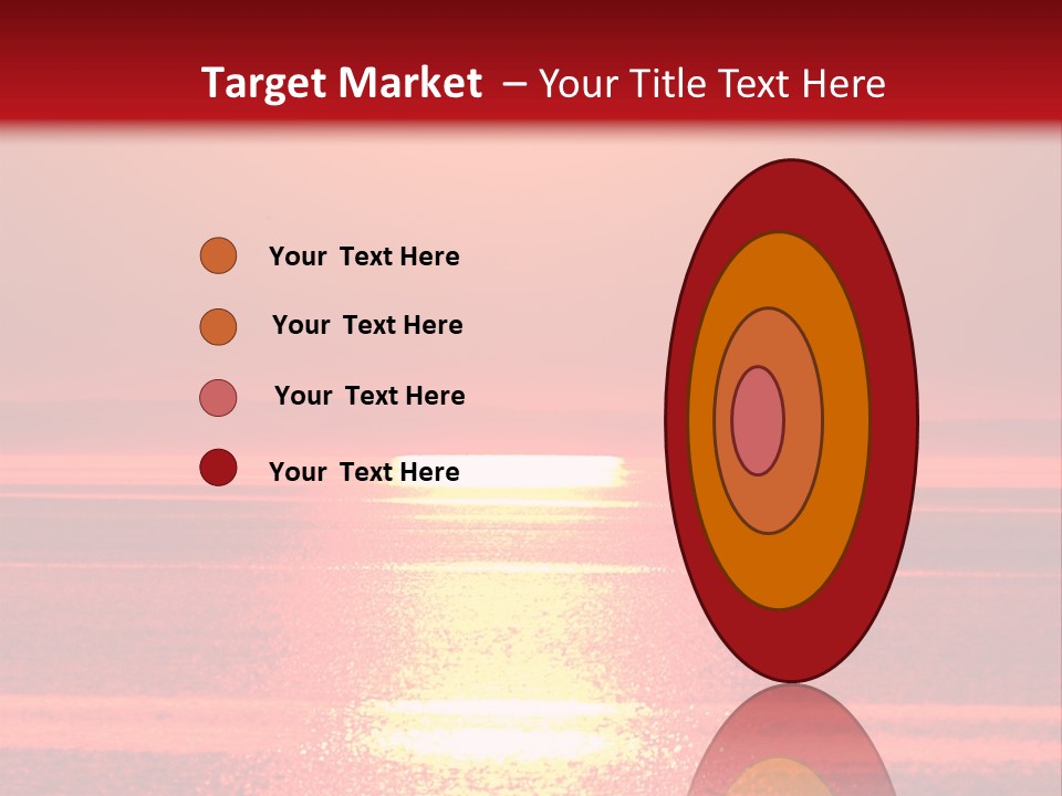 Reflection Shore Red PowerPoint Template
