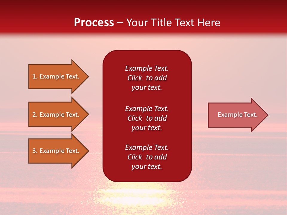 Reflection Shore Red PowerPoint Template