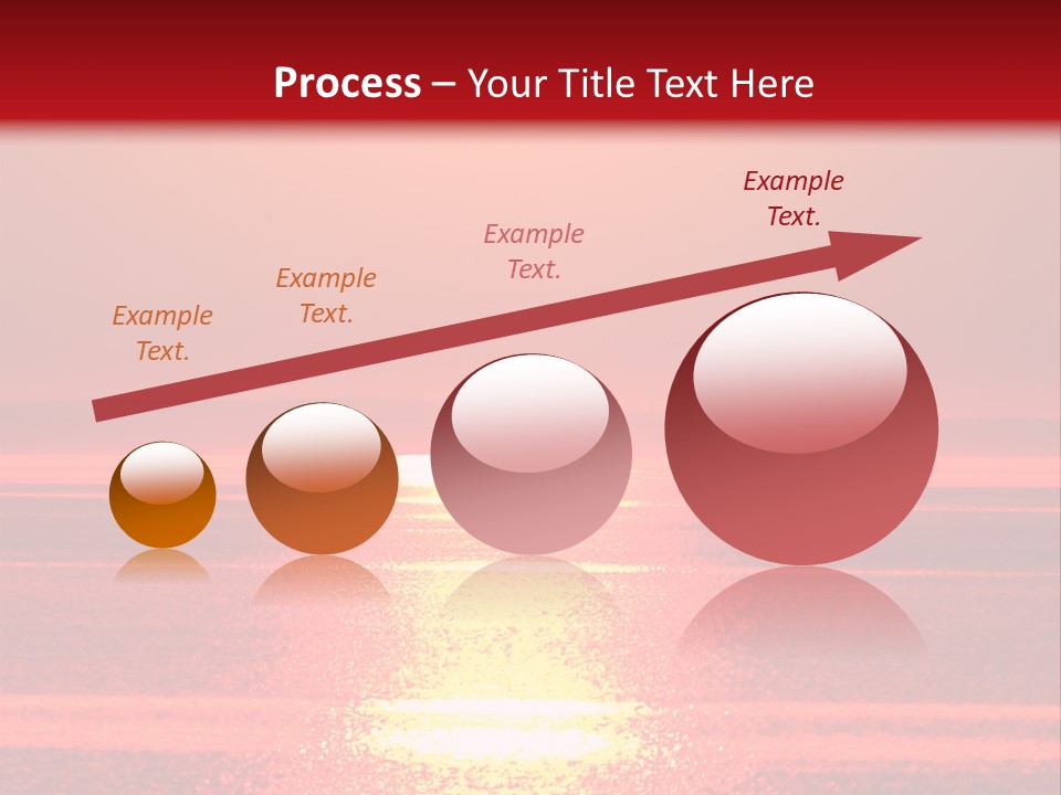 Reflection Shore Red PowerPoint Template