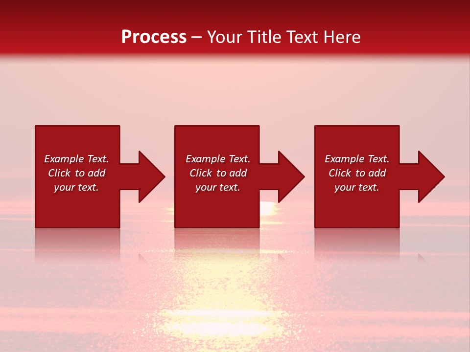 Reflection Shore Red PowerPoint Template