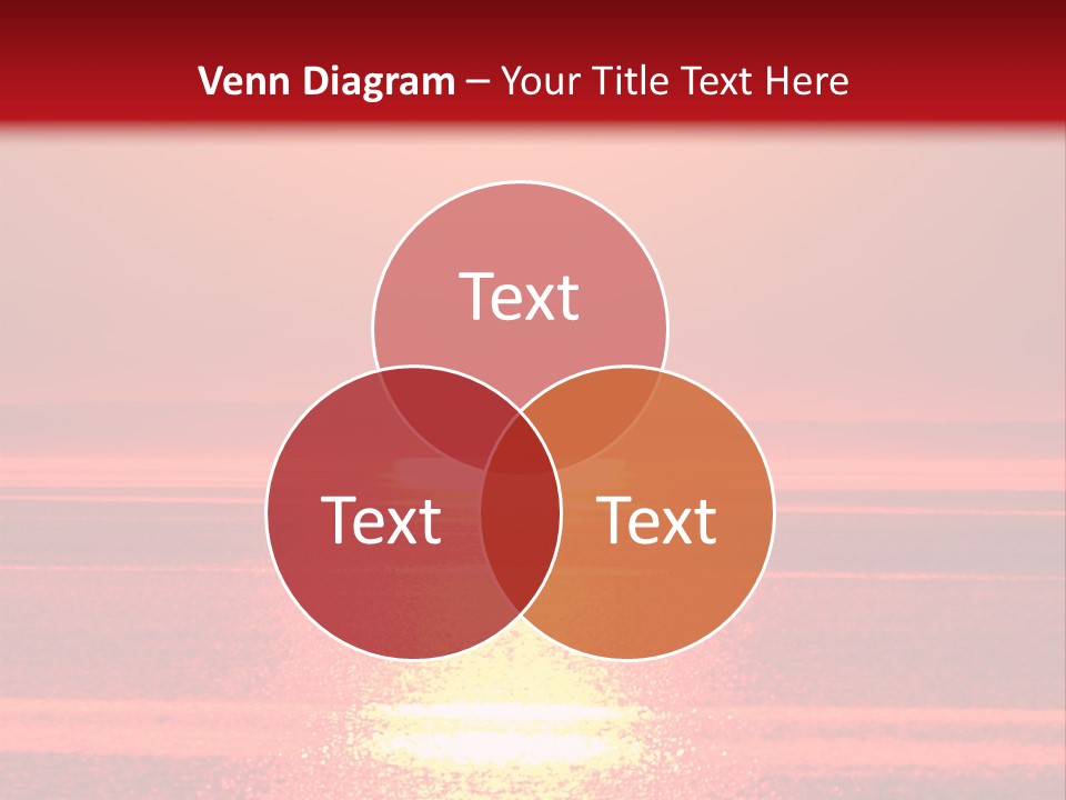 Reflection Shore Red PowerPoint Template