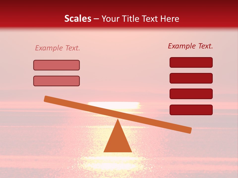 Reflection Shore Red PowerPoint Template