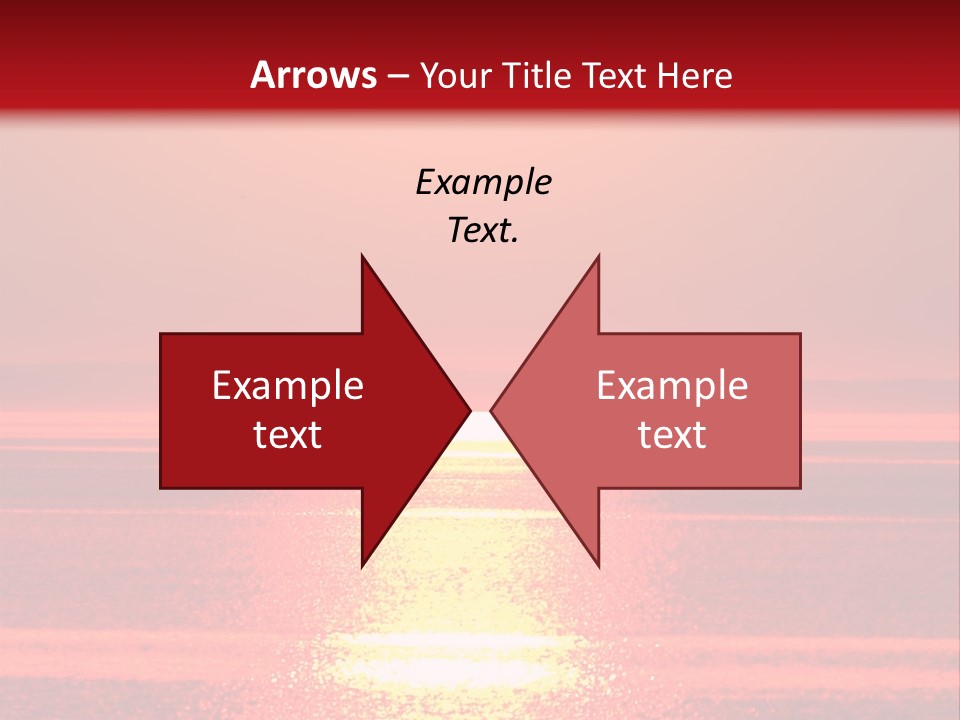 Reflection Shore Red PowerPoint Template