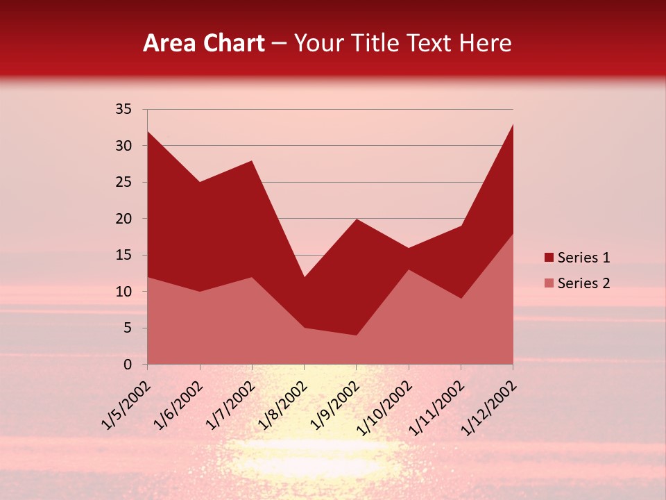 Reflection Shore Red PowerPoint Template