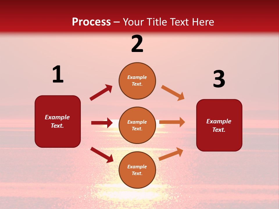Reflection Shore Red PowerPoint Template