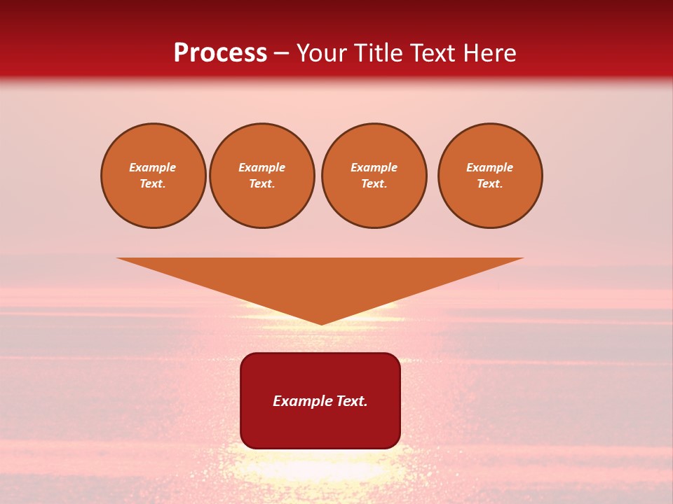 Reflection Shore Red PowerPoint Template