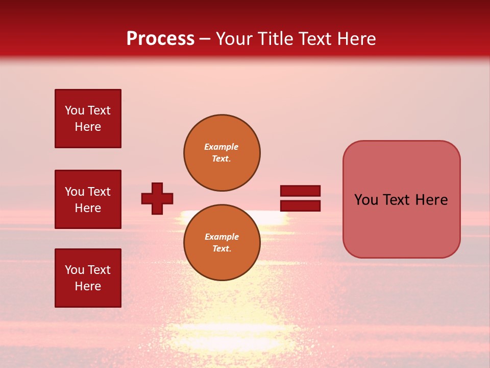 Reflection Shore Red PowerPoint Template