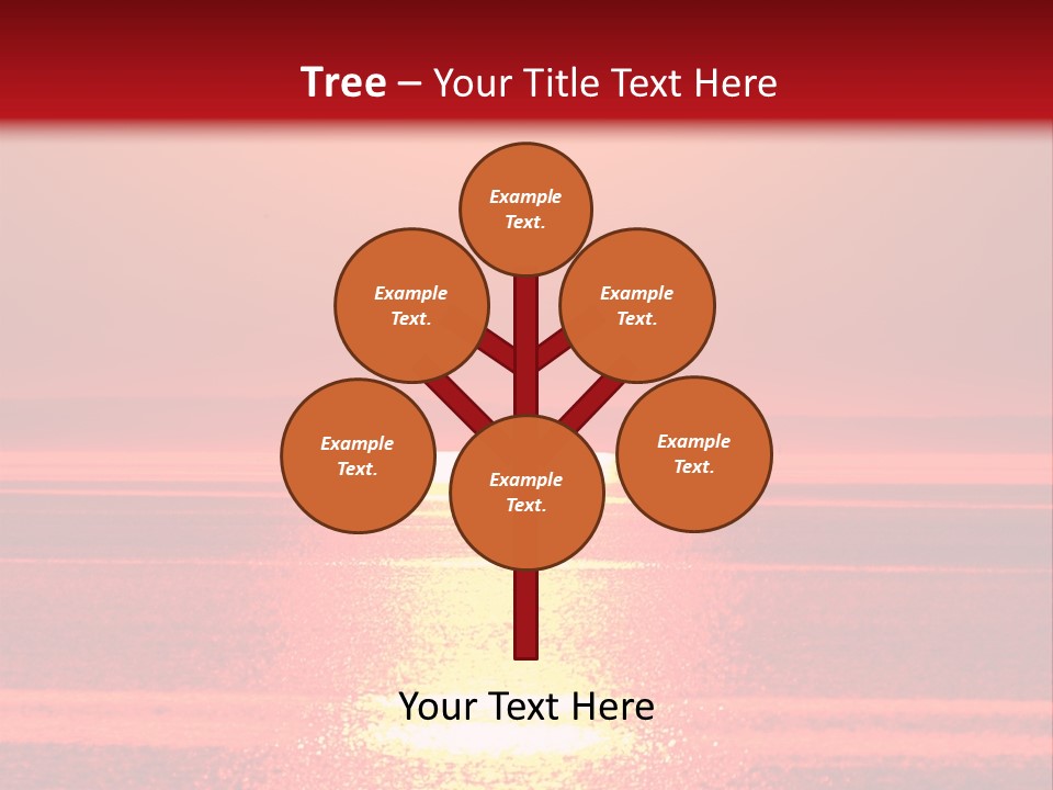 Reflection Shore Red PowerPoint Template