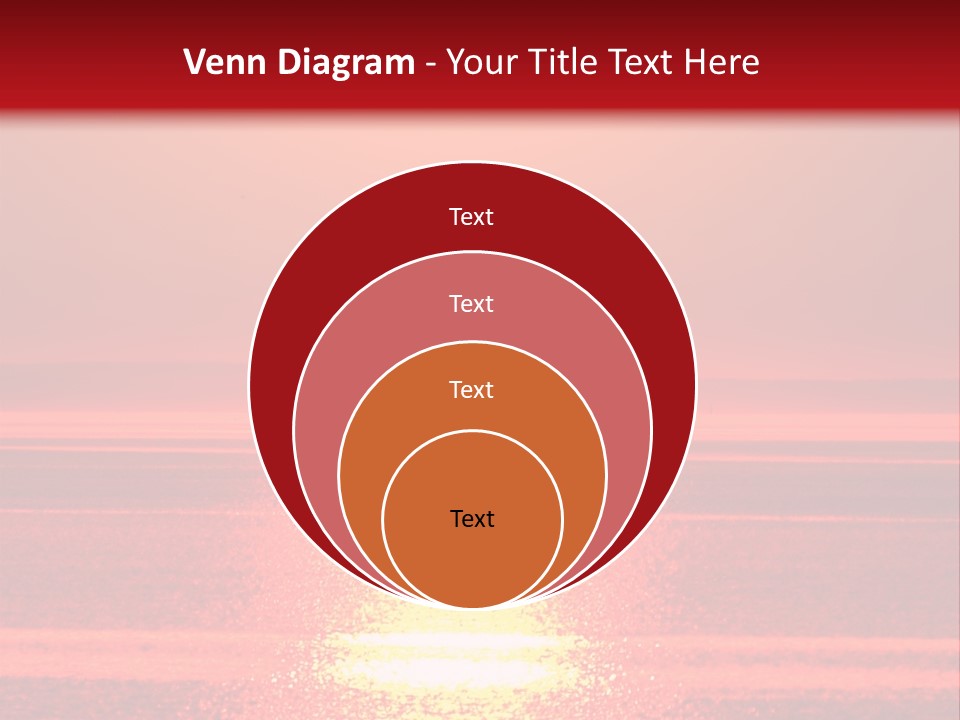 Reflection Shore Red PowerPoint Template