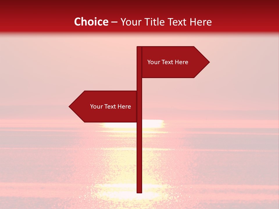 Reflection Shore Red PowerPoint Template