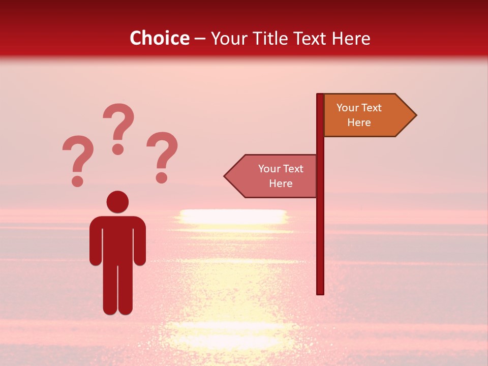 Reflection Shore Red PowerPoint Template