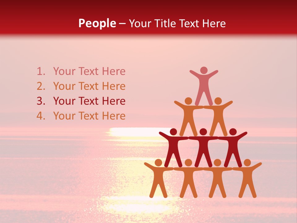 Reflection Shore Red PowerPoint Template