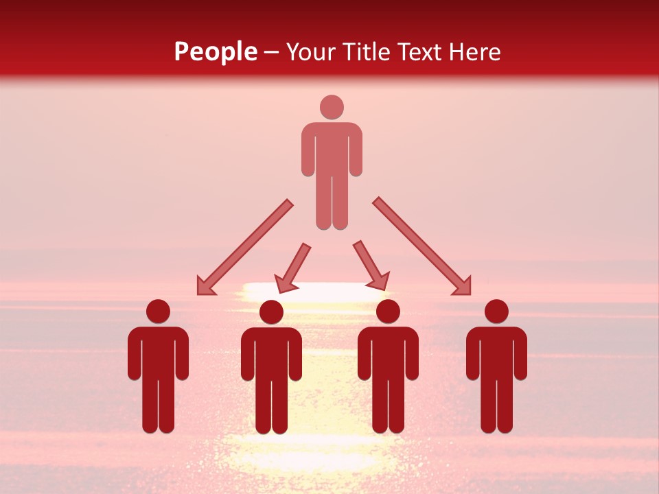 Reflection Shore Red PowerPoint Template